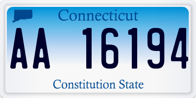 CT license plate AA16194