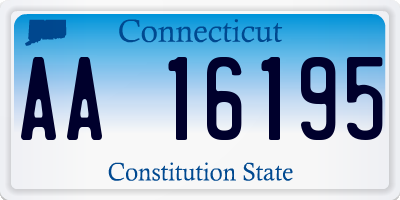 CT license plate AA16195