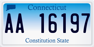 CT license plate AA16197