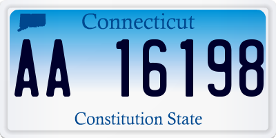 CT license plate AA16198