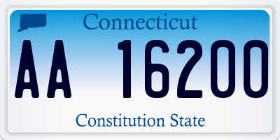 CT license plate AA16200