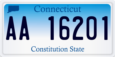 CT license plate AA16201