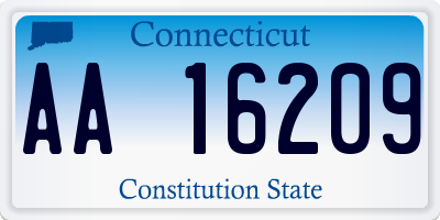 CT license plate AA16209