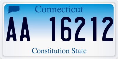 CT license plate AA16212