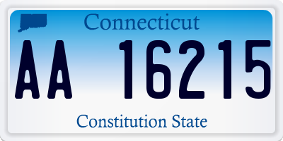 CT license plate AA16215