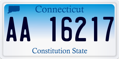 CT license plate AA16217