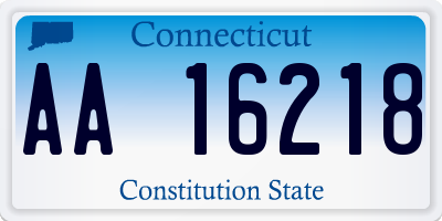 CT license plate AA16218