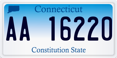 CT license plate AA16220