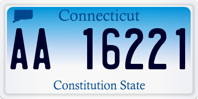 CT license plate AA16221