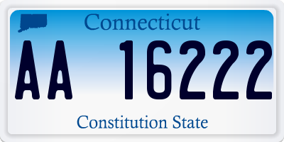 CT license plate AA16222