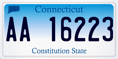 CT license plate AA16223