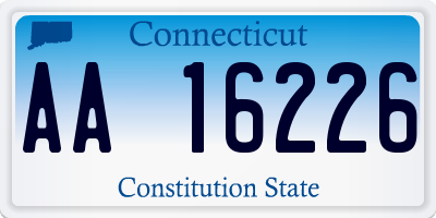 CT license plate AA16226