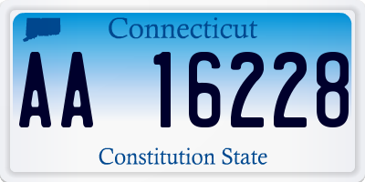 CT license plate AA16228