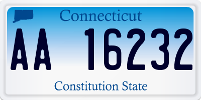 CT license plate AA16232