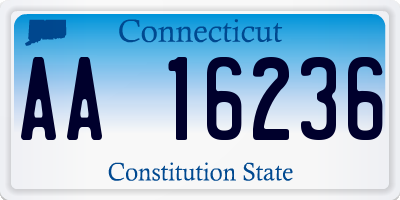 CT license plate AA16236