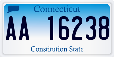 CT license plate AA16238