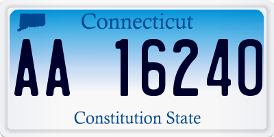 CT license plate AA16240