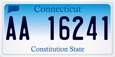 CT license plate AA16241