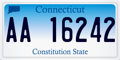 CT license plate AA16242