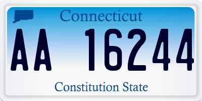 CT license plate AA16244