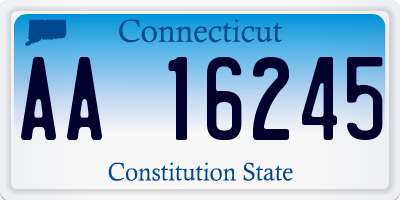 CT license plate AA16245