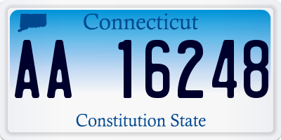 CT license plate AA16248