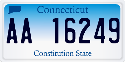 CT license plate AA16249