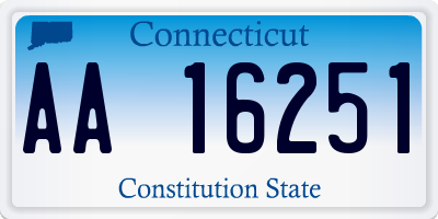 CT license plate AA16251