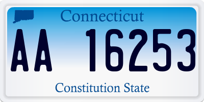 CT license plate AA16253