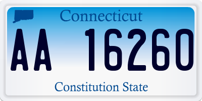 CT license plate AA16260