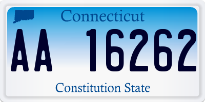 CT license plate AA16262