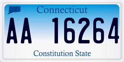 CT license plate AA16264