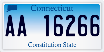 CT license plate AA16266