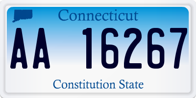 CT license plate AA16267