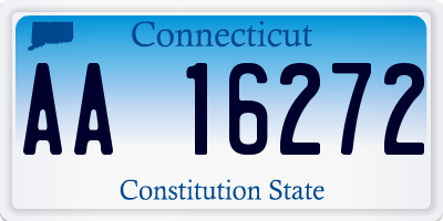 CT license plate AA16272