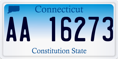 CT license plate AA16273