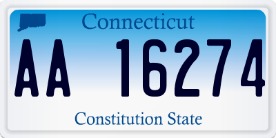 CT license plate AA16274