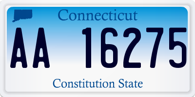 CT license plate AA16275