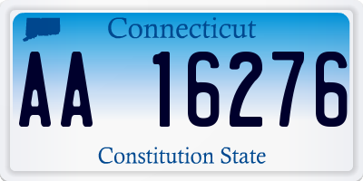 CT license plate AA16276