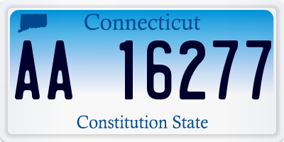 CT license plate AA16277