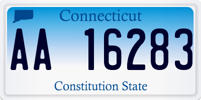 CT license plate AA16283