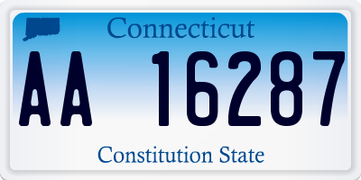 CT license plate AA16287