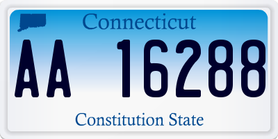 CT license plate AA16288