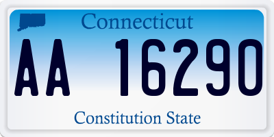 CT license plate AA16290