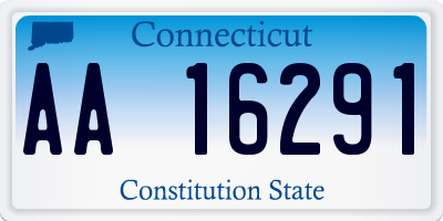 CT license plate AA16291