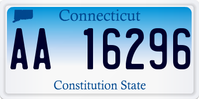 CT license plate AA16296