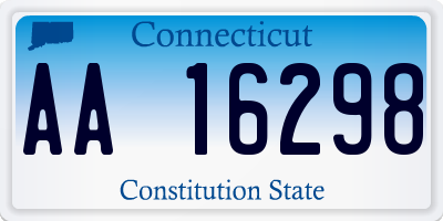 CT license plate AA16298