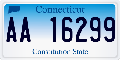 CT license plate AA16299