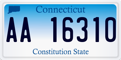 CT license plate AA16310