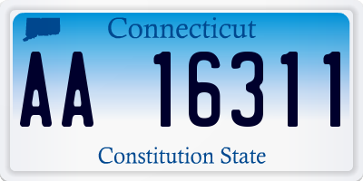 CT license plate AA16311